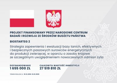 Strategia zapewnienia i ewaluacji bazy tanich, efektywnych i bezpiecznych paszowych surowców energetycznych do produkcji zwierzęcej, w oparciu o zasoby krajowe ze szczególnym uwzględnieniem nowoczesnych odmian żyta