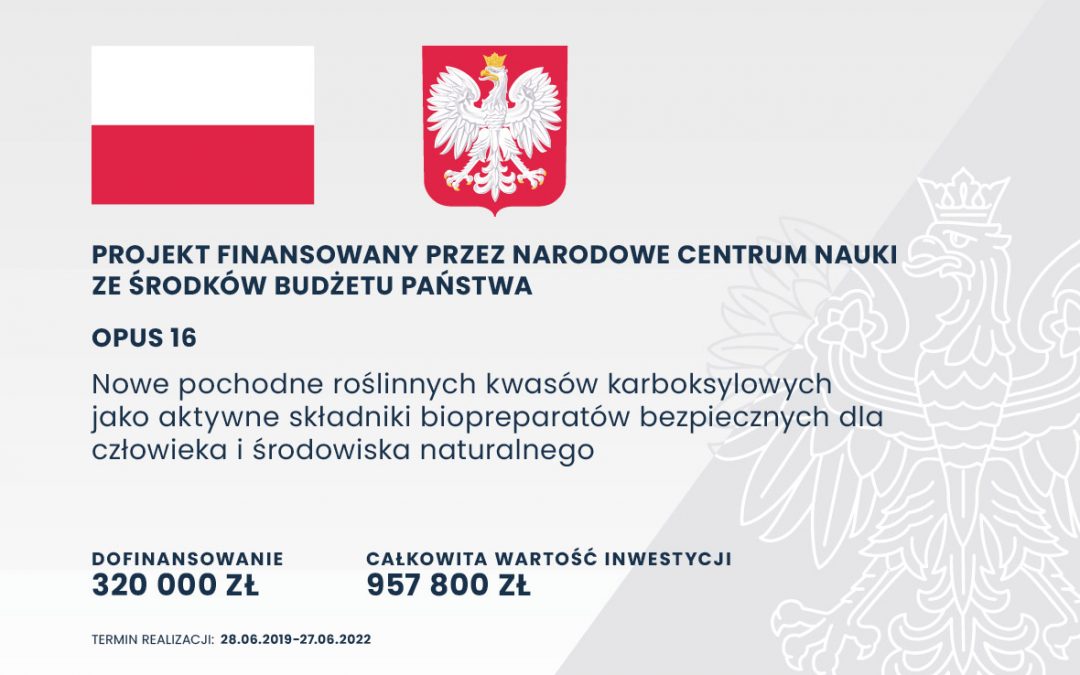 Nowe pochodne roślinnych kwasów karboksylowych jako aktywne składniki biopreparatów bezpiecznych dla człowieka i środowiska naturalnego