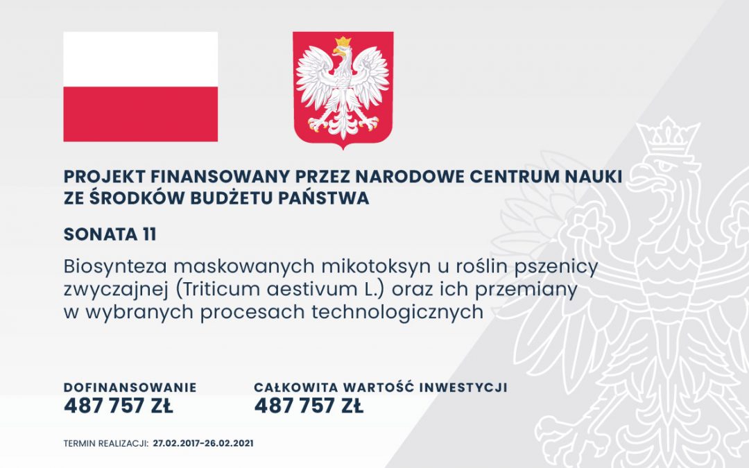 Biosynteza maskowanych mikotoksyn u roślin pszenicy zwyczajnej (Triticum aestivum L.) oraz ich przemiany w wybranych procesach technologicznych