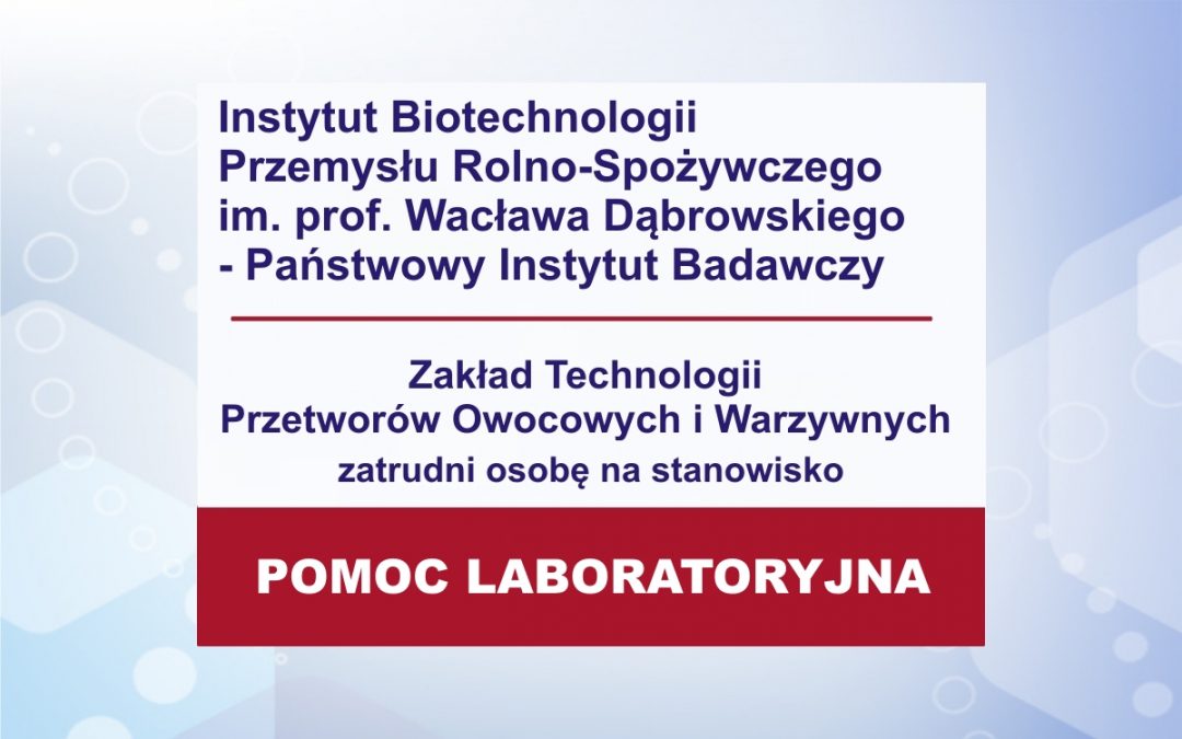 Praca – pomoc laboratoryjna ZO