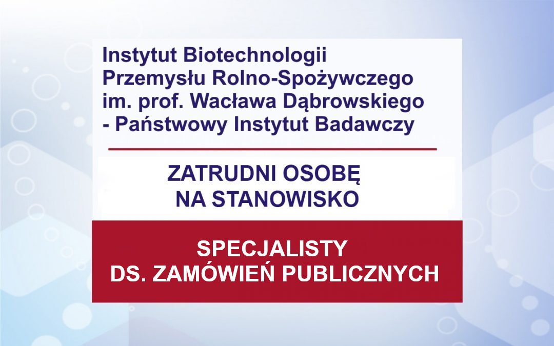 Praca – Specjalista ds. zamówień publicznych w DA