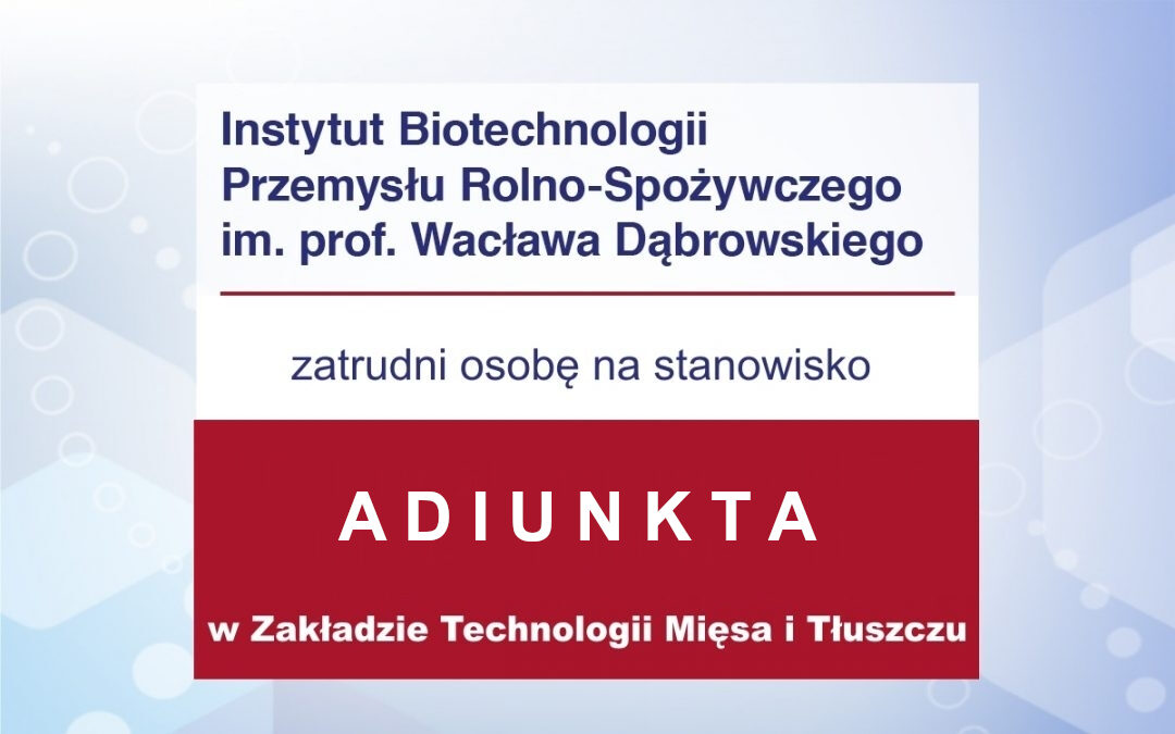 Konkurs na ADIUNKTA w ZMT Warszawa