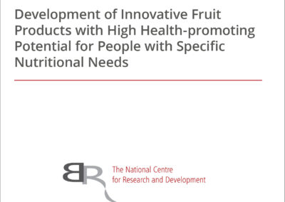 Development of Innovative Fruit Products with High Health-promoting Potential for People with Specific Nutritional Needs