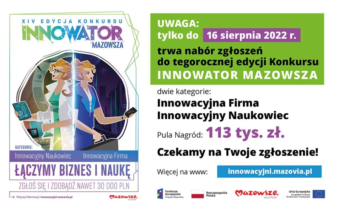 Uwaga Konkurs: Innowator Mazowsza 2022!