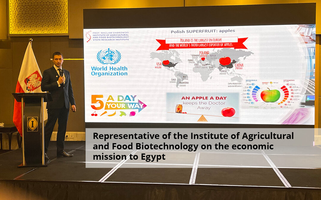 Representative of the Institute of Agricultural and Food Biotechnology on the economic mission to Egypt