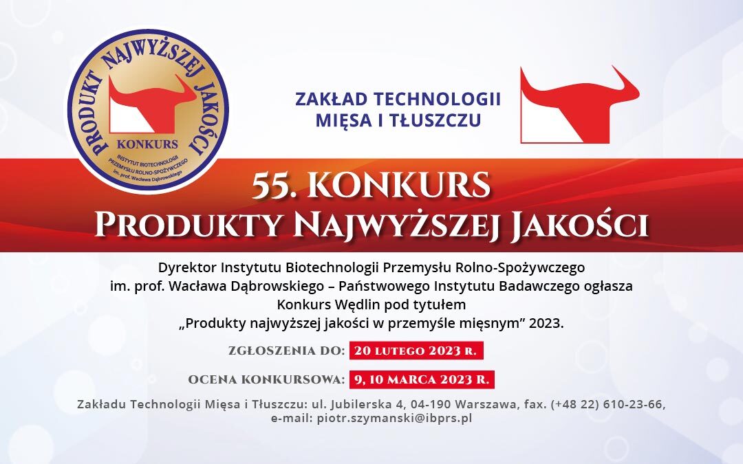 Produkty Najwyższej Jakości – 55. Konkurs Wędlin