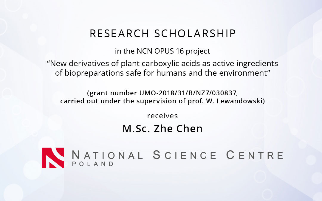 Congratulations on your scholarship Mr. Zhe Chen!