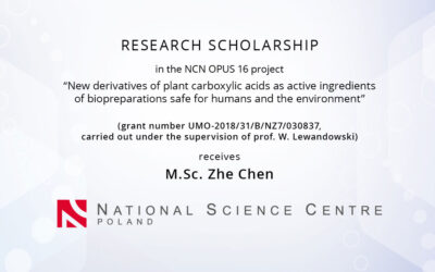 Congratulations on your scholarship Mr. Zhe Chen!