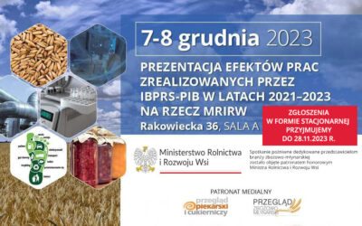 Prezentacja efektów prac zrealizowanych przez IBPRS-PIB  w latach 2021–2023 na rzecz MRiRW