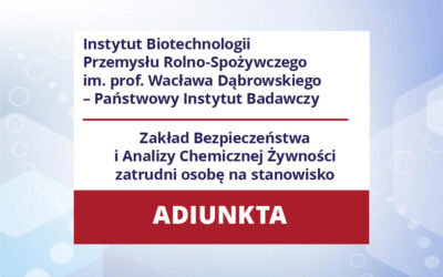 Zatrudnimy osobę na stanowisko ADIUNKTA