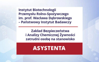 Zatrudnimy osobę na stanowisko ASYSTENTA