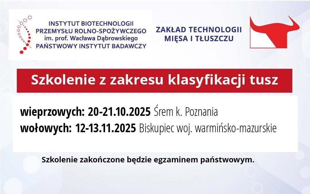 Szkolenie z zakresu klasyfikacji tusz w systemie EUROP
