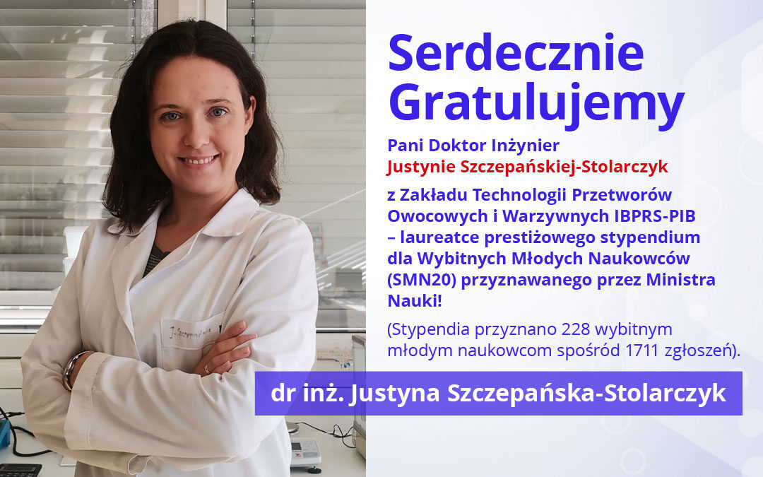 Gratulujemy dr inż. Justynie Szczepańskiej-Stolarczyk!